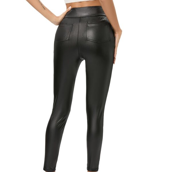 Ladies' Fashionable Slim Fit And Slimming High Waisted Pants, New Retro Casual Tight Fitting And Versatile Elastic Pencil Pants - Image 3