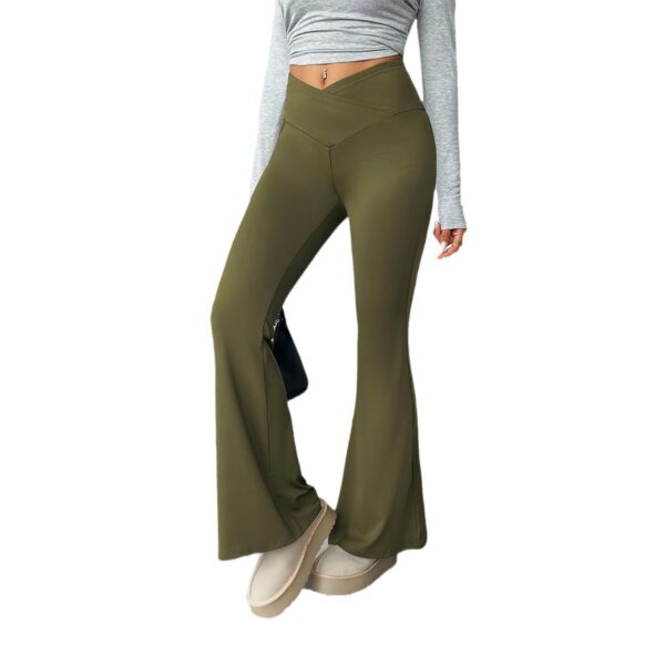 Casual Slim-fitting Belly Contracting Peach Hip Micro-pull Yoga Trousers Women's Clothing - Image 5