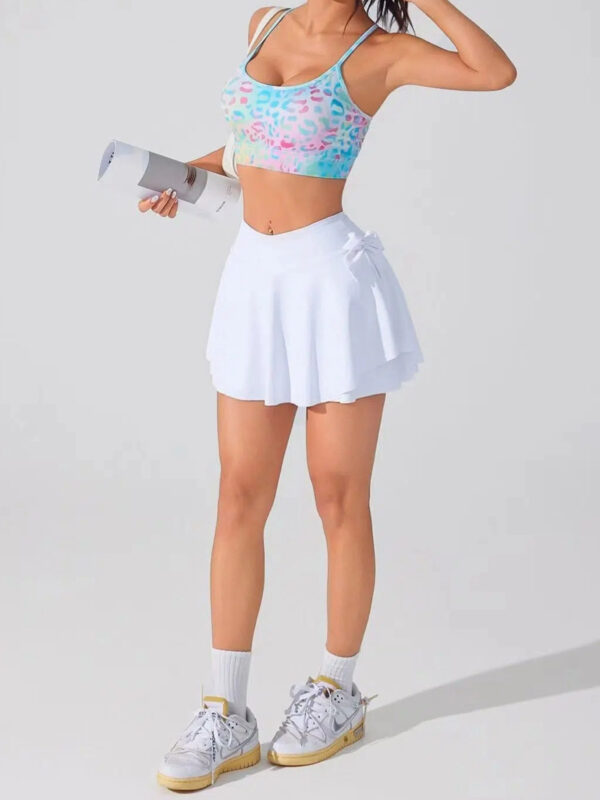 Women's Summer New Cross Thin-Strap Floral Print Daily Sports Bra - Image 10