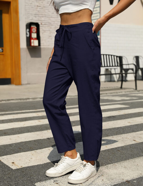 New Casual Linen Drawstring Pants For Women - Comfortable & Stylish - Image 10