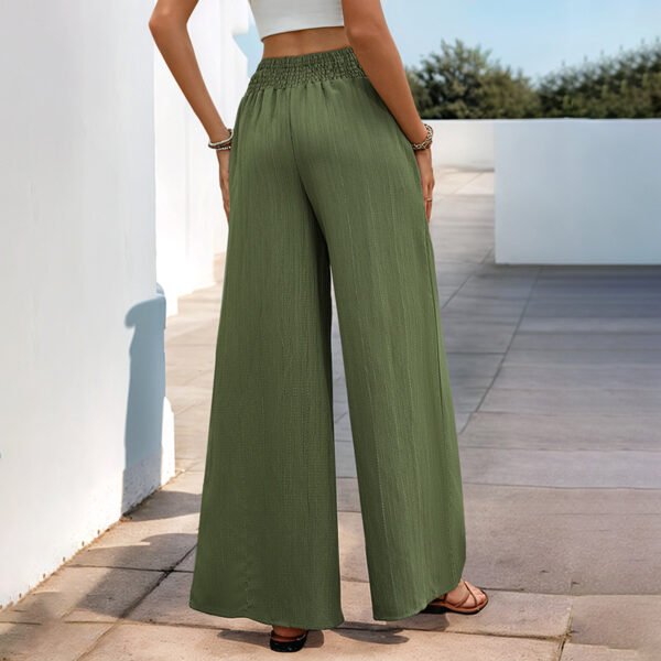Green Casual Wide-leg Pants For Women - Image 6