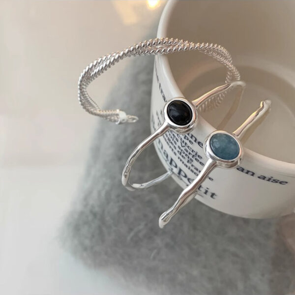 Elegant Cold Feeling Aquamarine Bracelet For Women - Image 5