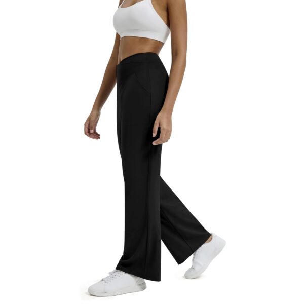 Nude Feel V Waist Cross With Pocket Fitness Sports Yoga Casual Pants - Image 4