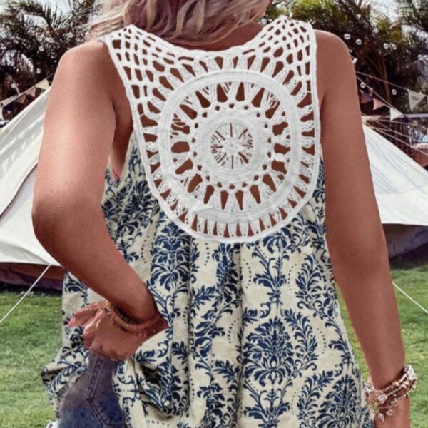 European And American Plus Size Women's Clothes New Tassel Hollow Crocheted Vest - Image 2