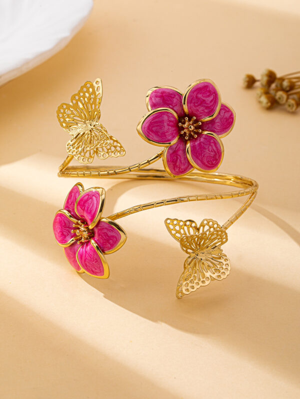 Fashion Flower Butterfly Cold Wind Women's Bangle - Image 2