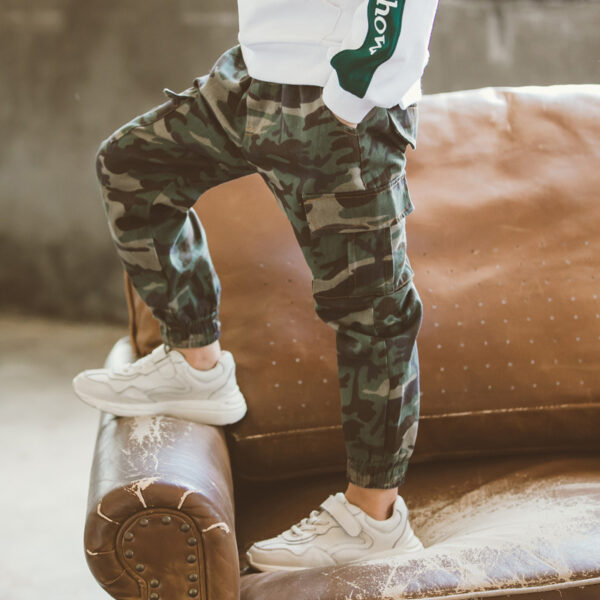 Children's Sports Military Camouflage Casual Trousers - Image 3