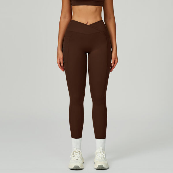High Waist Yoga Pants Fitness Outdoor Sports Running Tights - Image 5