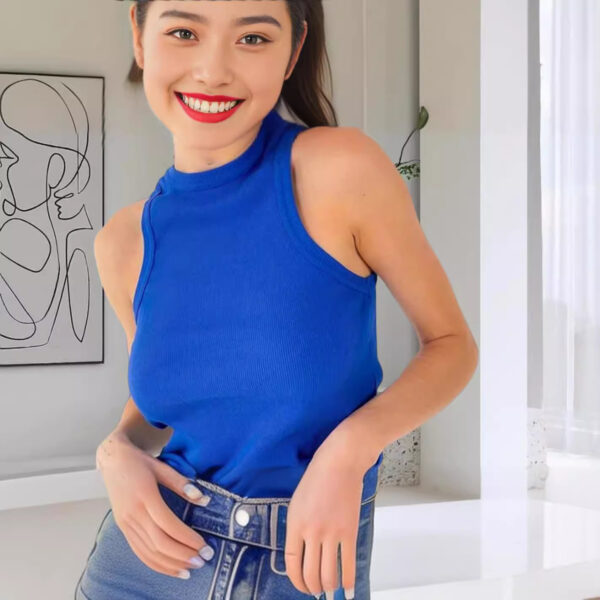 Women's Summer Slimming Slim Sleeveless Vest - Image 7