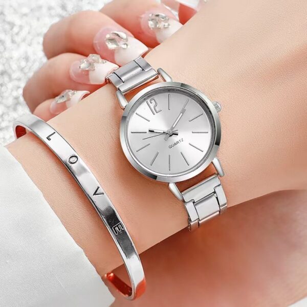 Women's Minimalist Casual Versatile Watch Bracelet Set - Image 5