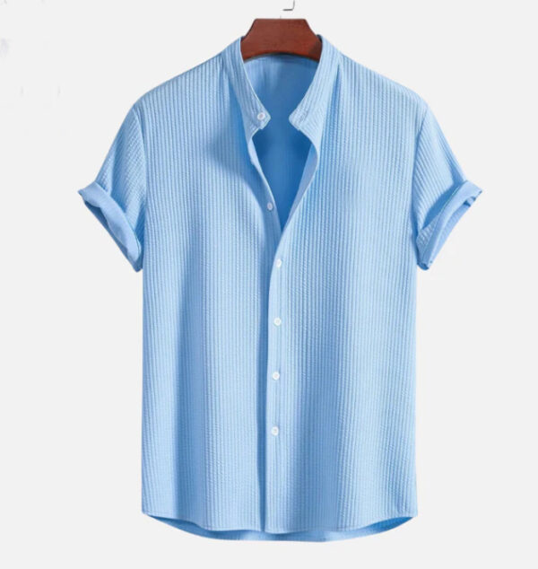 Short Sleeve Loose Shirt Top Summer Mens Clothing - Image 3