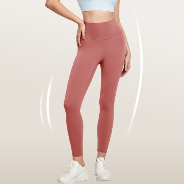 High Waist Nude Feel Yoga Pants Women's Summer Thin Peach Hip Lifting Seamless Fitness Pants - Image 3