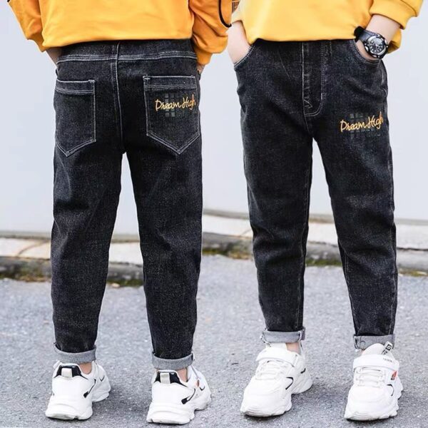 Boys Jeans Autumn And Winter New One-piece Velvet - Image 10