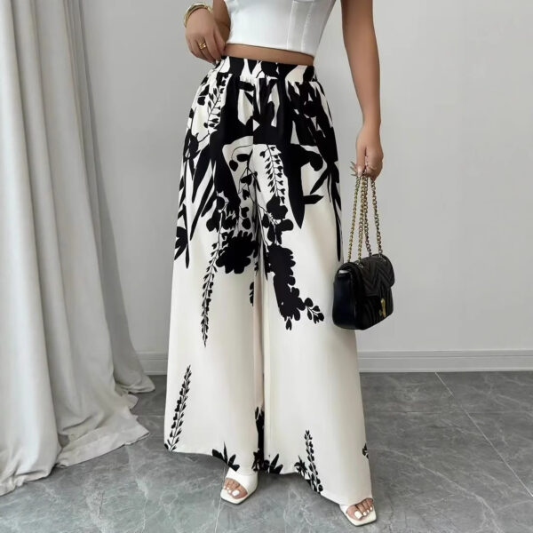 Fashion Printing Lace-up Waist-controlled Slimming Women's Casual Pants - Image 3