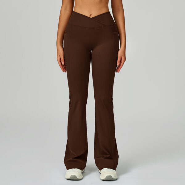 High Waist Nude Feel Bell-bottom Pants Women's Casual Sports Pants - Image 2