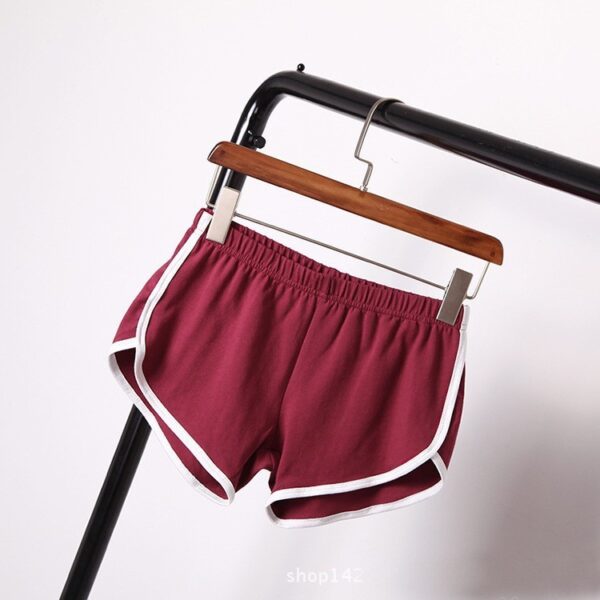 Solid Color Breathable Workout Shorts Women's Candy Color Hot Pants Shorts - Image 7