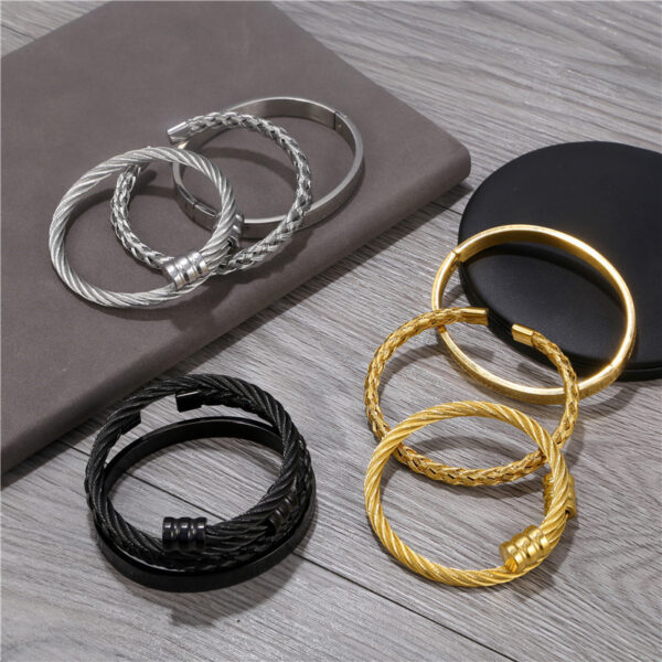 Titanium Steel Bracelet Suit Punk Creative Personality Roman - Image 8