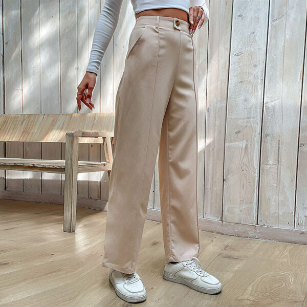 Women's Casual Slacks Splicing Straight-leg Pants - Image 5