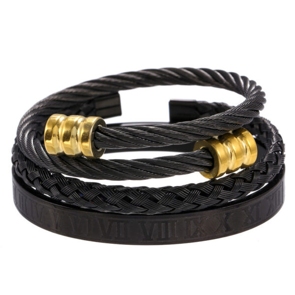 Titanium Steel Bracelet Suit Punk Creative Personality Roman - Image 9