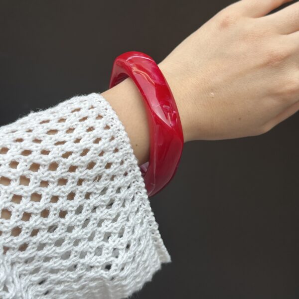 European And American Simple Geometric Blooming Red Bracelet - Image 3