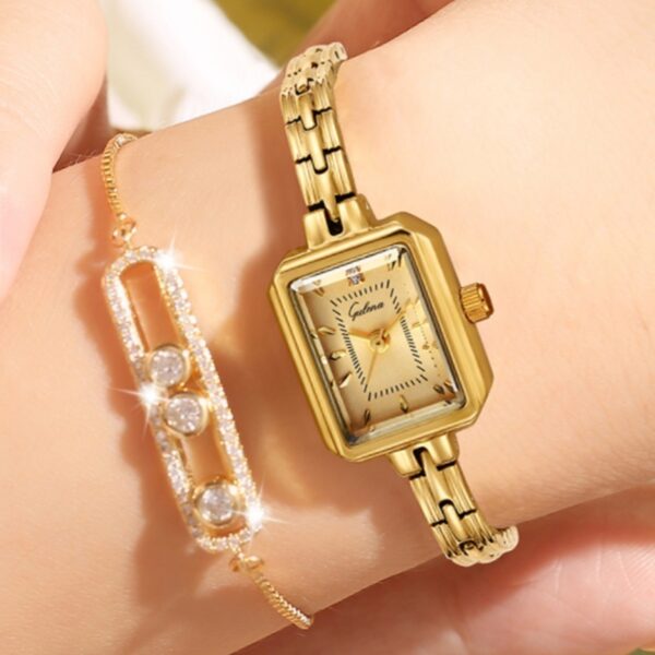 Niche Mini Small Golden Thin Chain Women's Quartz Watch - Image 3