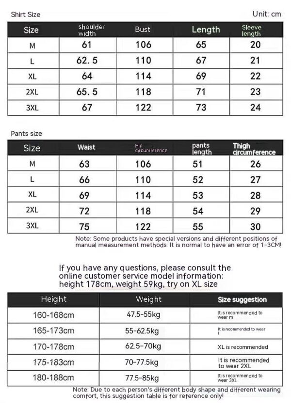 Youth Summer Suit Men's Loose Casual Shirt Short-sleeved Shorts - Image 7