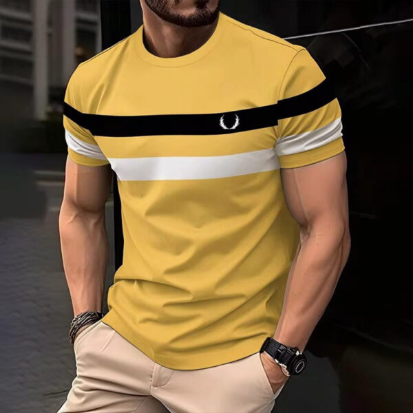 Loose Mesh Breathable Short Sleeve Round Neck T-shirt Simple Men - Image 5