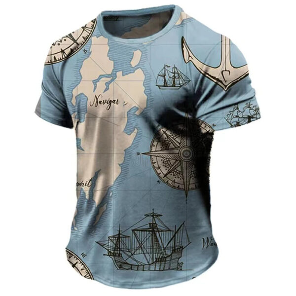Men's Casual Loose Short Sleeves T-shirt Round Neck - Image 5