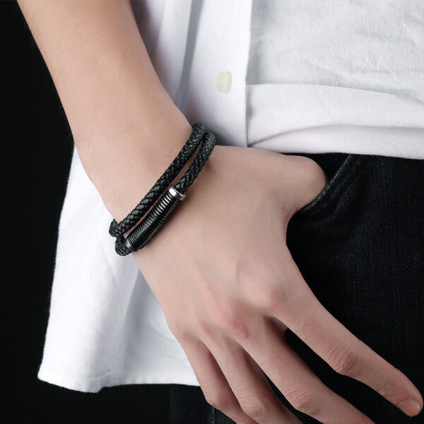 Vintage cowhide double bracelet - Image 2