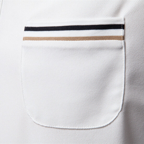 Short-sleeved Polo Shirt Striped Lapel Business Casual Top Men - Image 8