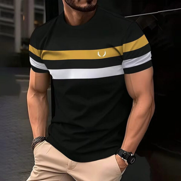 Loose Mesh Breathable Short Sleeve Round Neck T-shirt Simple Men - Image 3