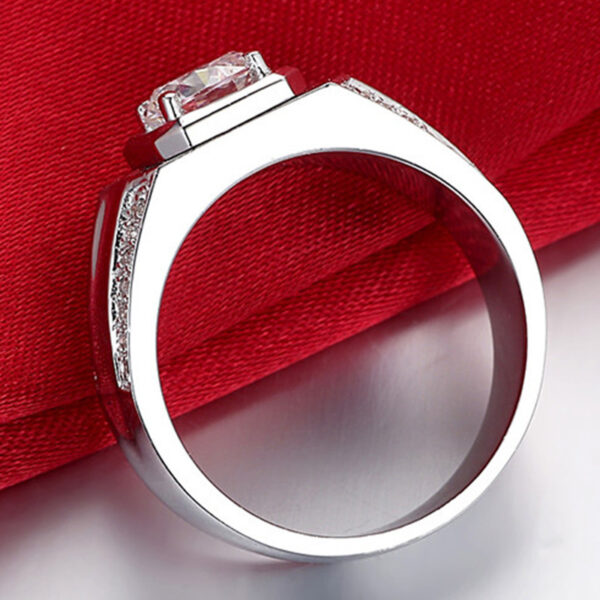 Couple Ring Diamond Ring Sterling Silver Gold Plated - Image 4