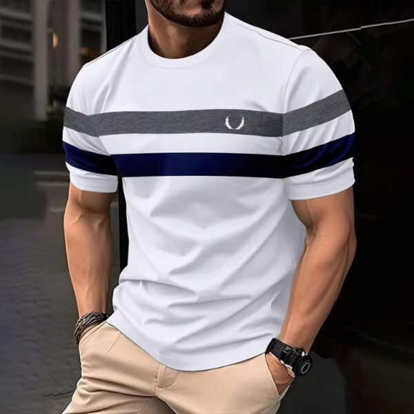 Loose Mesh Breathable Short Sleeve Round Neck T-shirt Simple Men - Image 6