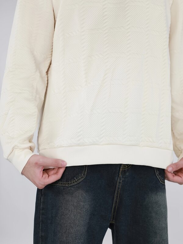 Export Quality English European And American Sizes Jacquard Round Neck Hoodie For Men And Women - Image 8