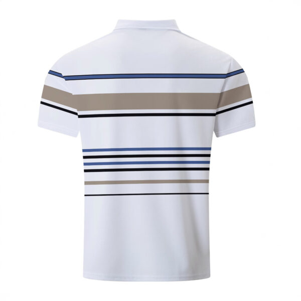 Men's Striped Short Sleeve Summer Business Casual Loose T-shirt - Image 6