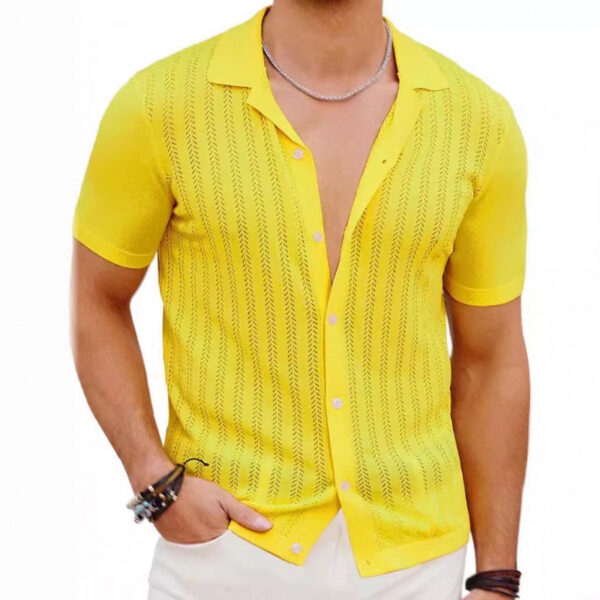 Summer Cool Hollow Men's Shirt - Image 5