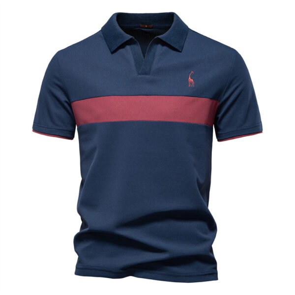 Deer Embroidered POLO Men's Lapel Short-sleeved T-shirt - Image 9