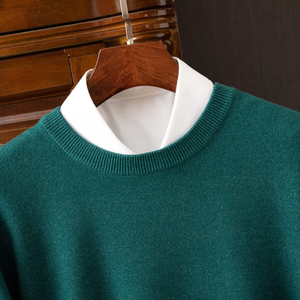 Round Neck Pullover Bottoming Shirt Casual Business Loose Long Sleeve Sweater - Image 7