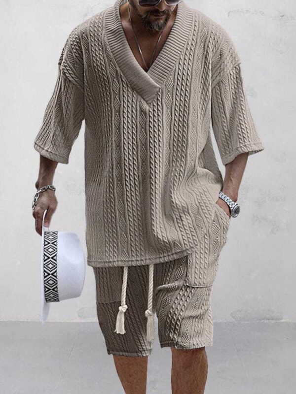 Casual Suit Men's Summer Loose Short Sleeve Tops And  Shorts - Image 8