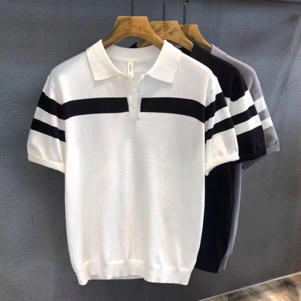 Polo Shirt Lapel Short-sleeved Sweater - Image 2