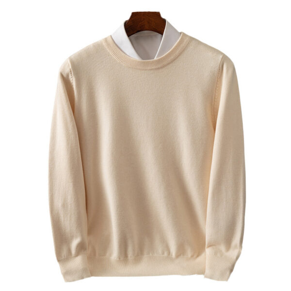 Round Neck Pullover Bottoming Shirt Casual Business Loose Long Sleeve Sweater - Image 3