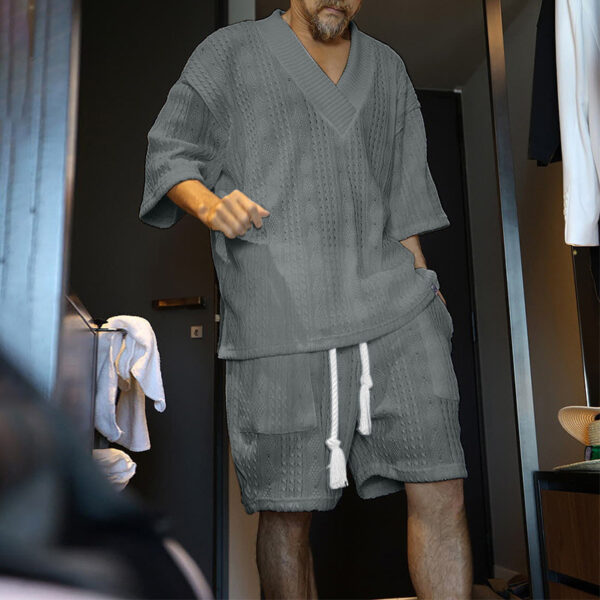 Casual Suit Men's Summer Loose Short Sleeve Tops And  Shorts - Image 3