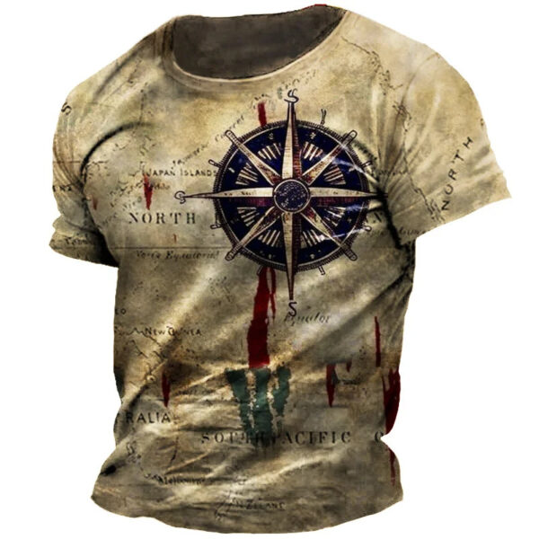 Men's Casual Loose Short Sleeves T-shirt Round Neck - Image 2