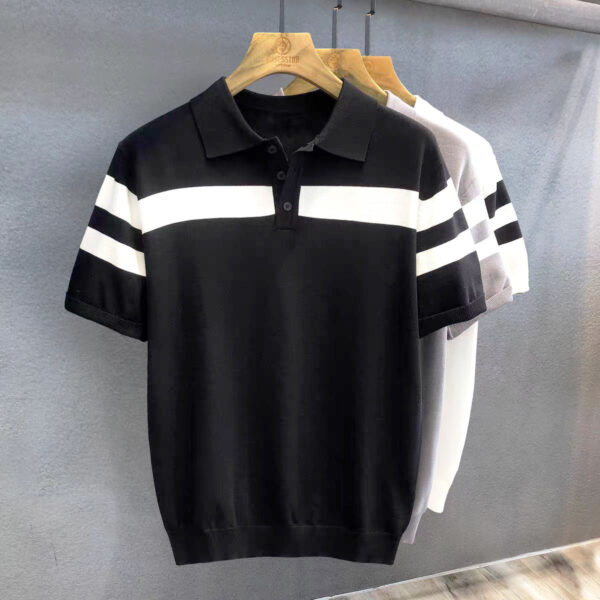 Polo Shirt Lapel Short-sleeved Sweater - Image 4