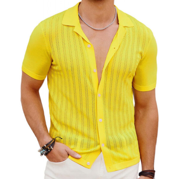Summer Cool Hollow Men's Shirt - Image 3