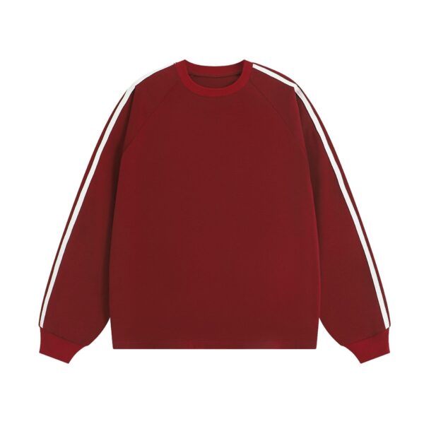 American-style Retro Three-bar Long-sleeved T-shirt For Men - Image 4