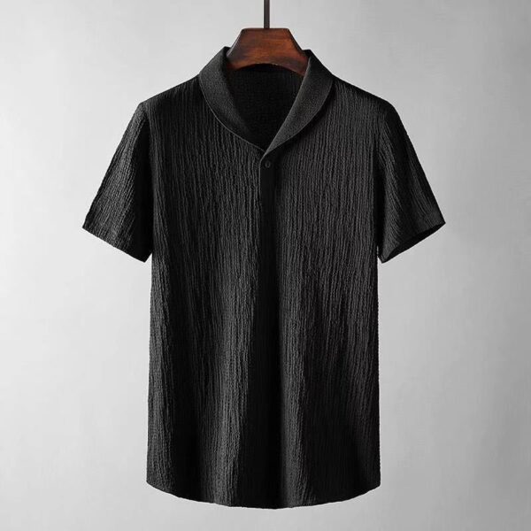 Leisure Suit Summer Loose Short Sleeve Top And Drawstring Trousers Fashion Mens Clothing - Image 7