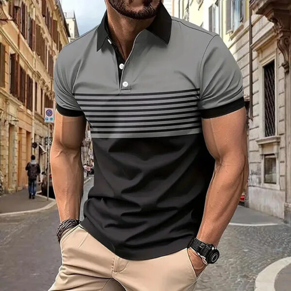 Plain Printing Series Men's Casual Short Sleeve - Image 9