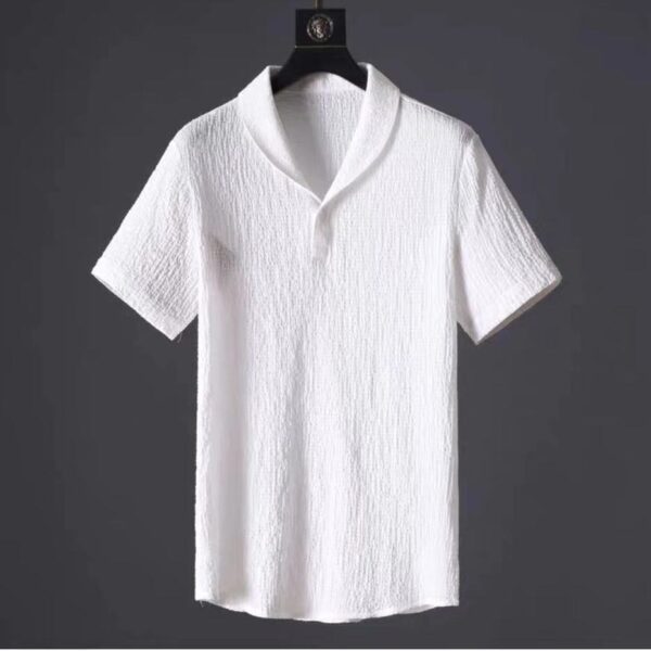 Leisure Suit Summer Loose Short Sleeve Top And Drawstring Trousers Fashion Mens Clothing - Image 4