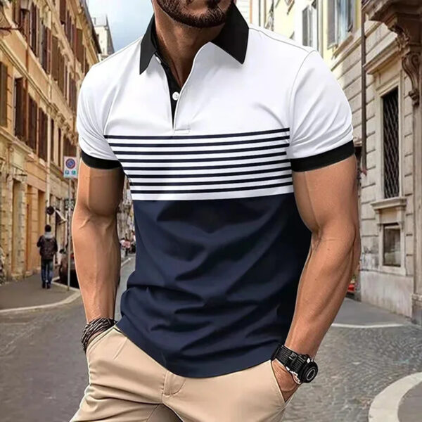 Plain Printing Series Men's Casual Short Sleeve - Image 3
