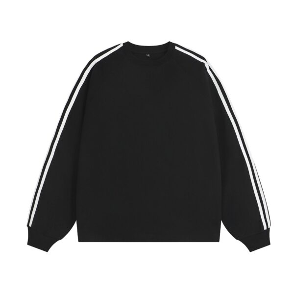 American-style Retro Three-bar Long-sleeved T-shirt For Men - Image 3